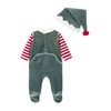 Vertbaudet Baby Romper and Hat Set Gnome Costume, fir