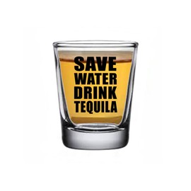 Rogue River Tactical Sarcastic Funny Save Water Drink Tequila Shot Glass Gift Idea for Friend Coworker or Boss 1.5 Ounce