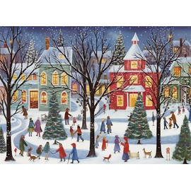 Rompecabezas para adultos y familia, 50 piezas de rompecabezas de Navidad, calendario de adviento, formación de Navidad, noches de juego de madera,