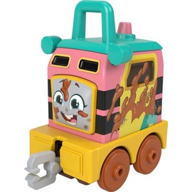 Fisher-Price Toy Vehicle Set Muddy Fix 'Em Up Friends Battery-Powered Carly The Crane & Sandy The Rail Speeder For Ages 3+ Years