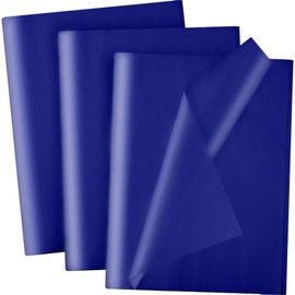 Hlonon 100 Sheets Dark Blue Tissue Paper 12 x 20 Inches Recyclable Dark Blue Wrapping Paper Bulk for DIY Crafts Birthday Baby Shower Christmas Gift Wrapping Crafts Decor