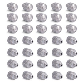 Fogland Misting Nozzles for Cooling System:35pcs Clogging-Prevent Cleanable Stainless Steel Mist Nozzles 0.012" Orifice 10/24 UNC for Patio Garden Trampoline