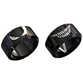 Unbranded Marvel's Venom Double Sided Stainless Steel Cosplay Costume Ring Assort. Sizes  - 10