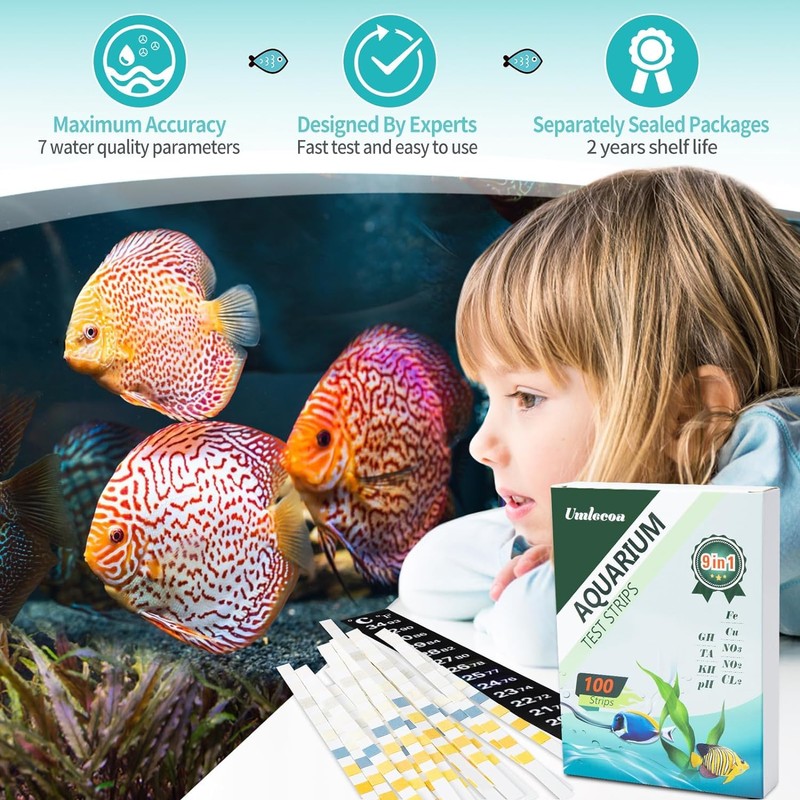 JINDUN 9 in 1 Aquarium Test Kit for Freshwater and