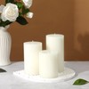 White Pillar Candles Set of 3 - Hand-Poured Unscented Candles,