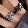 Gothic Ring for Women Men Chunky Unique Adjustable Irregular Lava