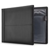 Juvale Check Binder - Black Faux Leather, 7-Ring, 14 x