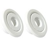 Happy Tree (2 Pack) 1/2" IPS Fire Sprinkler Head Semi-Recessed Escutcheon Plate 2 Piece Cover Ring White