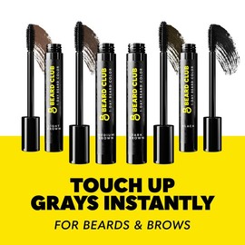 Beard Club One-Day Beard & Eyebrow Color - Available in Four Colors and Four Sizes - Temporary Color for Beard and Eyebrows, Covers Greys, Fills in Patches, and Enhances Volume - 30 Applications Per Tube:_Dark Brown