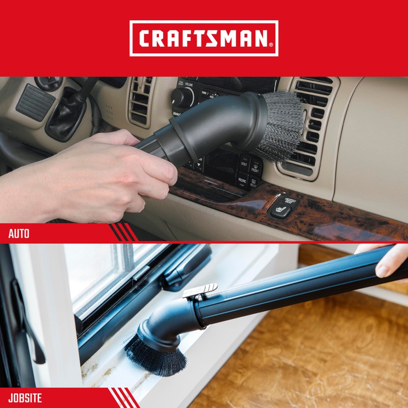 CRAFTSMAN CMXZVBE38725 1-7/8 in. Dusting Brush Wet Dry Vac Attachment,