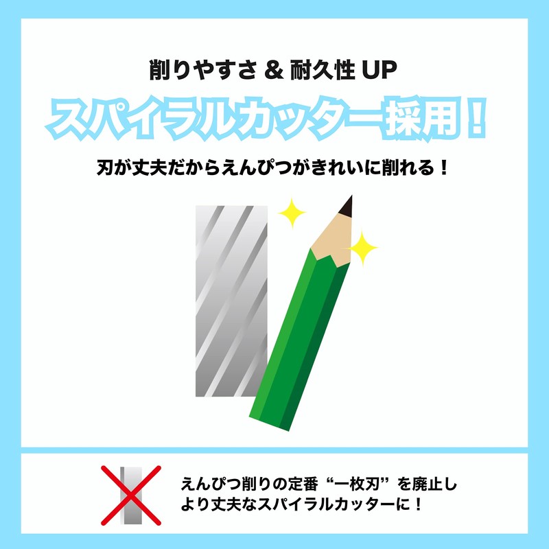 アスカ 鉛筆削り えんぴつけずりき 芯先調整機能付き ホワイト PS70W