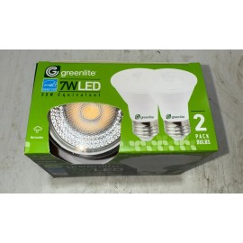 Greenlite Lot Of 2! LED 7w Dimmable Lamps WEATHERPROOF