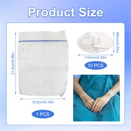 Catheter Leg Bag Holder Washable and Reusable Catheter Night Bag Stand for The Legs 10 PCS Fixation Patches Specially Designed for Incontinence Patients (M Leg Circumference 36-55 cm)