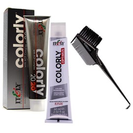 It&ly Colorly Optimus (formerly Colorly 2020) Italy Permanent Hair Color Dye Haircolor (w/Sleek 3-in-1 Brush Comb) Itely Italian Beauty, 100% Grey Coverage (7D Medium Gold Blonde)