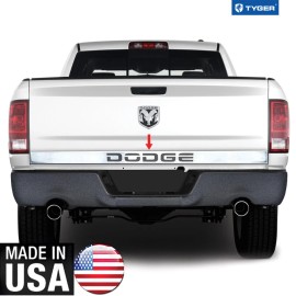 TYGER Chrome Accessories Lower Tailgate Trim says DODGE 3.25" Wide for 10-18 Ram 1P