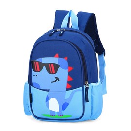 CHERUBIC - Mochila de viaje para niños, mochila de viaje impermeable, bonita y pequeña mochila preescolar de dibujos animados, Blue Dinosaur 2