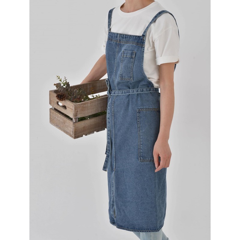 Tobyan - Delantal de algodón suave, unisex, ajustable, con 5
