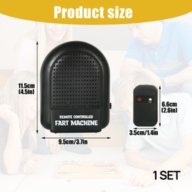 Fart Machine with Remote, Electronic Remote Fart Machine, Funny Prank Toy, Small Electronic Fartingt Toy, Easy-hiding Farting Box for Kids Adult, Birthday Party/Home/Office Pranks Jokes Game, Black