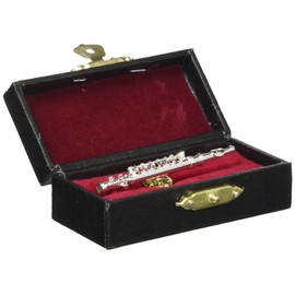 Akizuki Boeki PA06-1/14 Design Accessory Flute Silver W 2.2 x D 0.6 x H 0.4 inches (5.7 x 1.5 x 1 cm) Miniature Band Pin Batch
