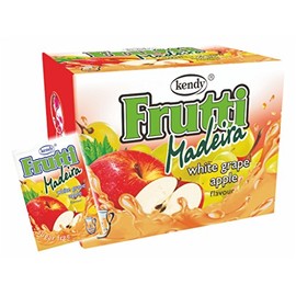Kendy Frutti Instant Drinks Powder without Sugar - Madeira White Grape with Apple Flavour Pack of 24