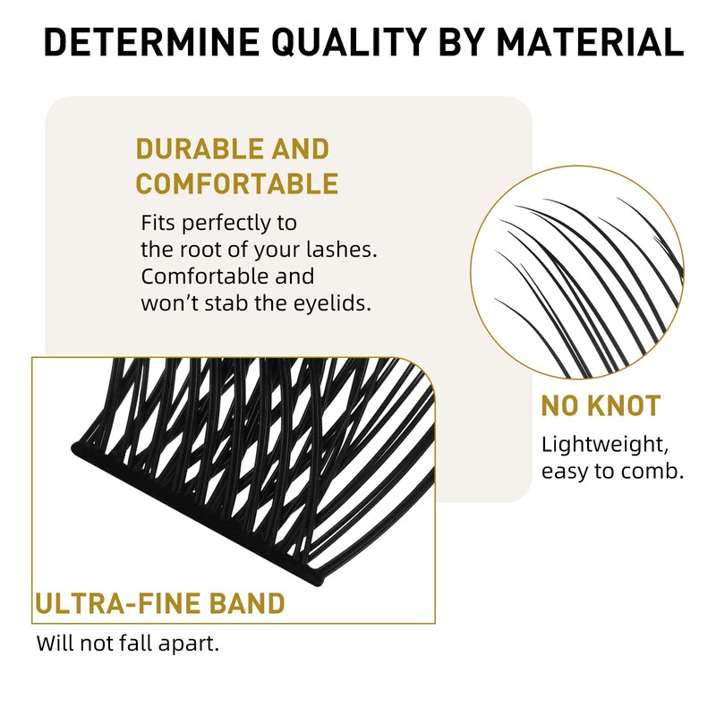 Cluster Lashes D Curl 12mm 72 Clusters B&Q Lash Clusters