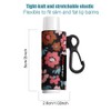 HEYSKAY Lip Balm Holder Sleeves Keychain Chapstick Elastic Sleeves(Black/Color strip/Geometrical