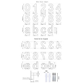 nanlyiau House Numbers door numbers stainless steel number Made of Solid 304 Stainless Steel Floating Appearance in Easy to Install 6in/15.3cm(5)