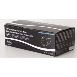 TYRONS 100 Pzs Tricapa Cubreboca Tyrons Premium Interi Gris Ce Euro