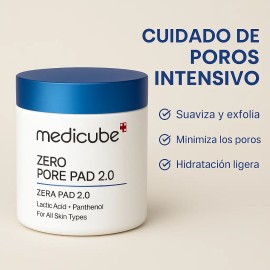 Medicube Zero Pore Pad 2.0, Pads Tónicos Reductores de Poros, 70 pzs