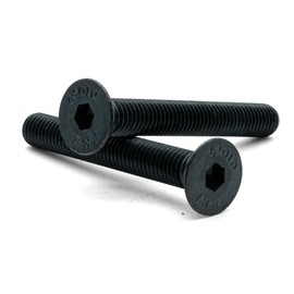 Hippo Hardware M6 (6mm X 55mm) Black Socket Countersunk Screw Self Colour 10.9 High Tensile Allen Bolt (Pack of 20)