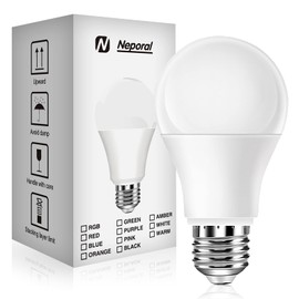 Full Spectrum Light Bulb, 6000K Natural Light Bulb, LED Light Bulb 9W 60W Equivalent, Sun Light Bulbs A19, E26/E27, 1 Pack