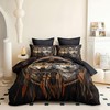 CCoutueChen Dreamcather Wolf Comforter Set King,Rustic Style Soft Bedding Set