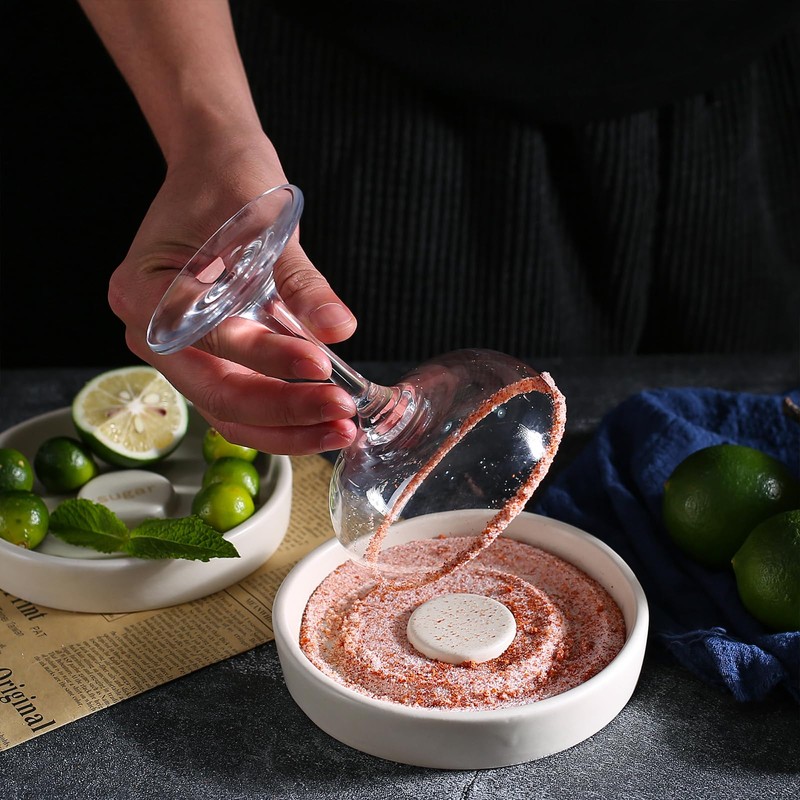Cosnou Ceramic Margarita Salt Rimmer with Lid Home Bar Accessories