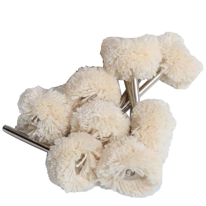 FPPO 1Inch Polishing Buffing Wheel Set,Wool Felt Cotton Mounted 3mm