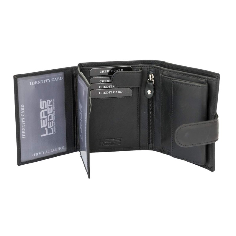 LEAS Ladies Wallet with Outside Lock and Big Coin Compartment