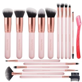 Make up Brushes, CAASFOOY 17 Pcs Professional Makeup Brushes Set Foundation Eyeshadow Blush Brush, Make Up Brushes Set Gifts for Women Christmas Stocking Stuffers for Adults