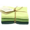 /Wiping Cloth Knitted Set of 3 Green Wipes Combination (Staubig Green Dark)