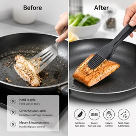 Silicone Kitchen Tongs for Cooking & BBQ – 28 cm Non-Scratch Food Grip for Frying, Grilling & Serving