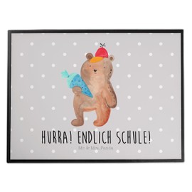 Mr. & Mrs. Panda Desk Mat Bear School Cone - Gift, Desk Mat, Teddy, Stationery, First Day of School Gift, Office Items