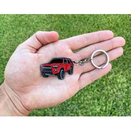 4Runner Accessories - Keychain 4 runner key chain key fob cover - 3rd 4th 5th gen mods trd car accessories (Red)
