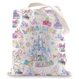 WZMPA Magic Kingdom Park Tote Bag Castle Park Gift Long Live All The Magic We Made Shoulder Bag Magic Kingdom Merch (Long Live TG)