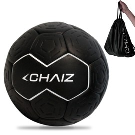 CHAIZ CNTRL Hype Grip Handball Black | Training and Competition Ball | Size 3 | Women and Men Handball | Includes Ball Bag