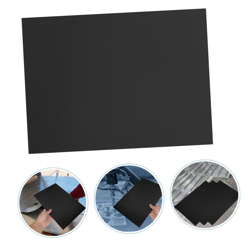 Ipetboom 3pcs Anodized Aluminum Plaques Black Metal Plate Blanks for