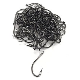 Orurdo Fishing Equipment, Single Hook, Special Assortment, Surf Round Seigo #15, 100 Pieces, Chrome Black (for Sea Bass, Flounder, Greenling, Red Sea Bream, Black Sea Bream, etc.) qb500041a15n0