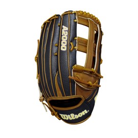 Wilson 2022 A2000 SP14SS 14" Slowpitch Softball Glove - Left Hand Throw, Black/Saddle Tan