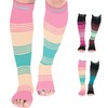 Doc Miller Open Toe Compression Socks, 15-20mmHg, Toeless Socks, Support