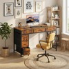 HLDIRECT 47" Computer Desk with 6 Drawers & Large Storage
