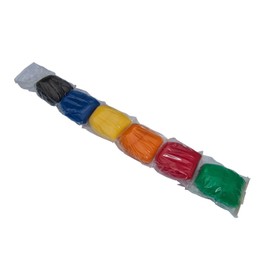 Set of 6 deetech WS-6c-R Microphone Wind Protection Pop Protection, Colourful, with Recess