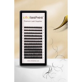 OLLOLASHES Eyelash Extension B C CC D J Curl Mix 5-20mm 0.03 0.05 0.07 0.15 Super Matte Classic Lash Extensions Professional Supplies for Lash Techs (B-0.15, 5-8mm)