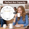 48PCS Plastic Coffee Mugs with Handles,8 OZ Disposable Gold Rimmed